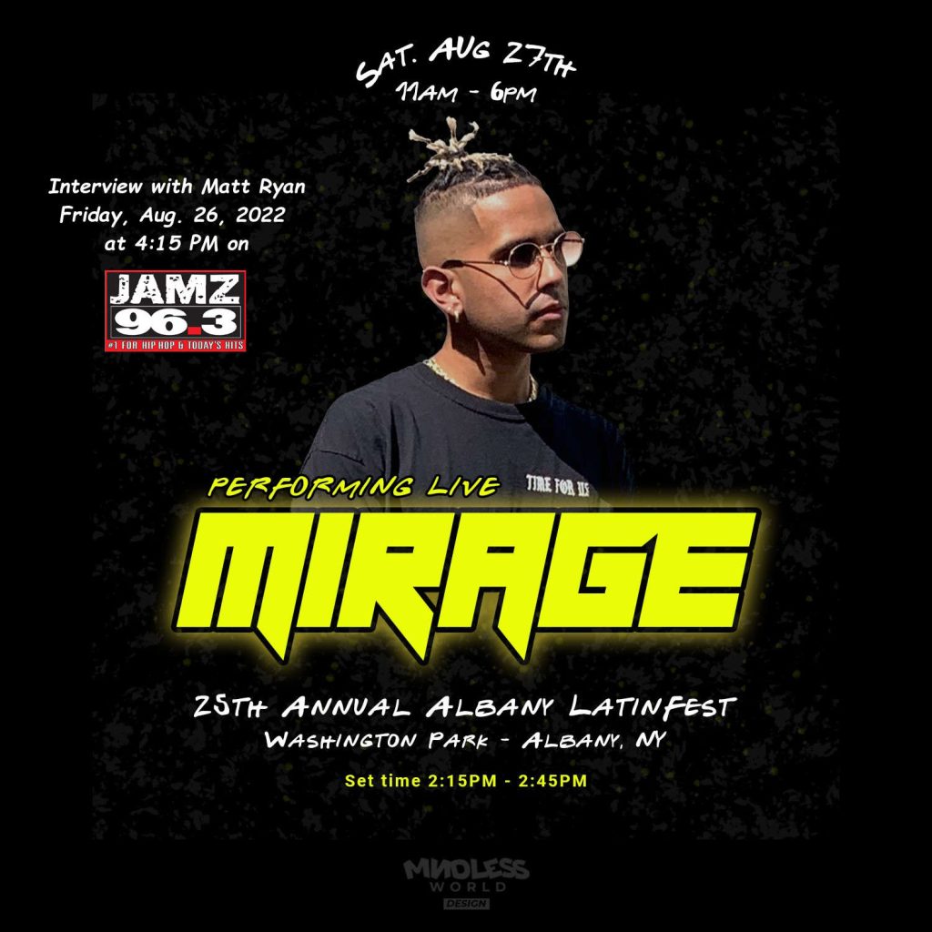 Mirage on Jamz 96.3 FM and Albany Latin Festival at 2:15PM